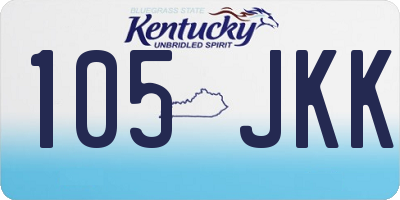 KY license plate 105JKK