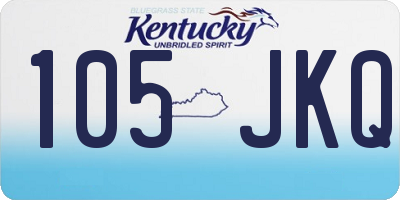 KY license plate 105JKQ