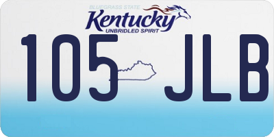 KY license plate 105JLB