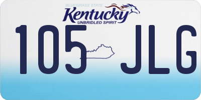 KY license plate 105JLG