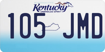 KY license plate 105JMD