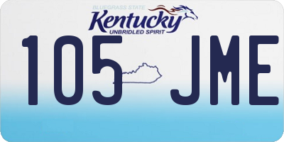 KY license plate 105JME