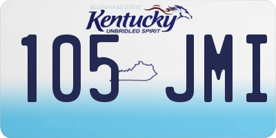 KY license plate 105JMI