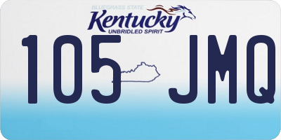 KY license plate 105JMQ