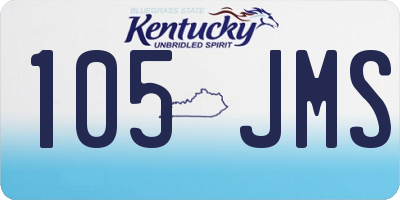 KY license plate 105JMS