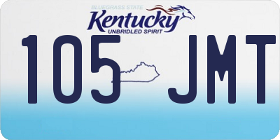 KY license plate 105JMT