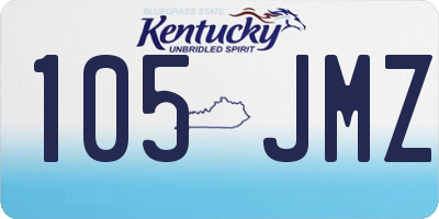 KY license plate 105JMZ