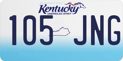 KY license plate 105JNG