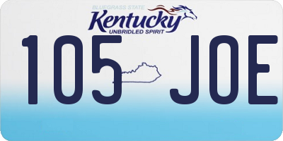 KY license plate 105JOE