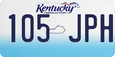 KY license plate 105JPH