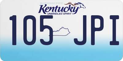 KY license plate 105JPI