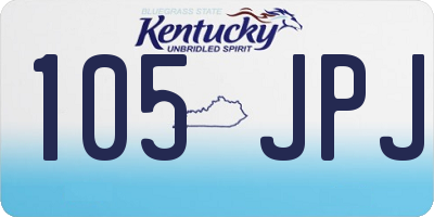 KY license plate 105JPJ