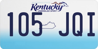 KY license plate 105JQI