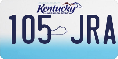 KY license plate 105JRA