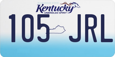 KY license plate 105JRL