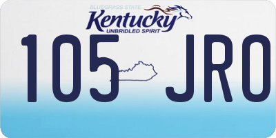 KY license plate 105JRO