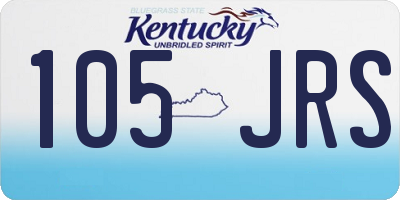KY license plate 105JRS