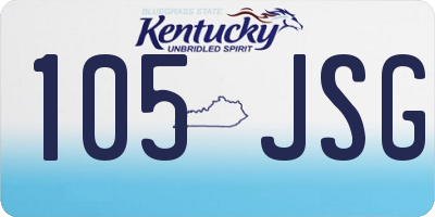 KY license plate 105JSG