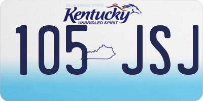KY license plate 105JSJ