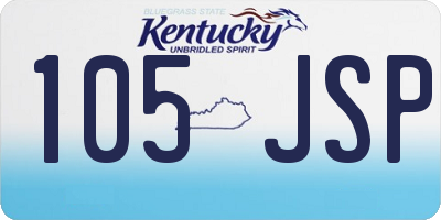 KY license plate 105JSP