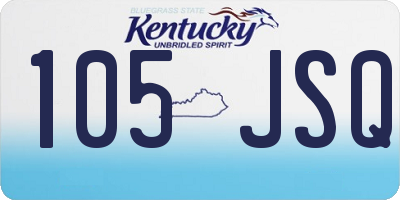 KY license plate 105JSQ