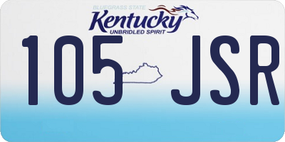 KY license plate 105JSR