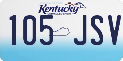 KY license plate 105JSV