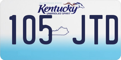 KY license plate 105JTD