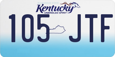 KY license plate 105JTF