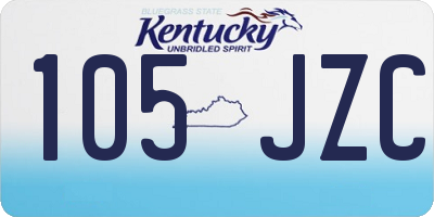KY license plate 105JZC