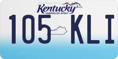 KY license plate 105KLI