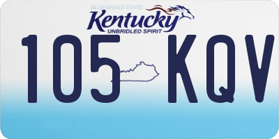 KY license plate 105KQV