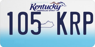 KY license plate 105KRP