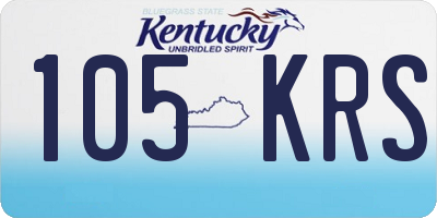 KY license plate 105KRS
