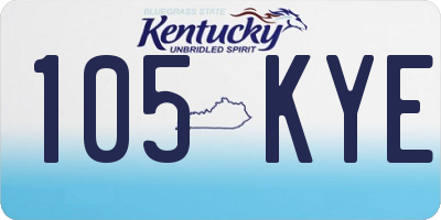 KY license plate 105KYE