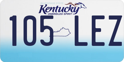 KY license plate 105LEZ