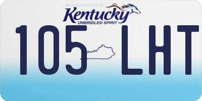 KY license plate 105LHT