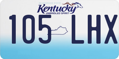 KY license plate 105LHX