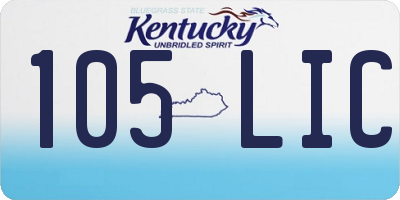 KY license plate 105LIC