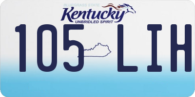 KY license plate 105LIH