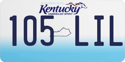 KY license plate 105LIL