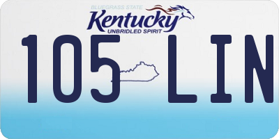 KY license plate 105LIN