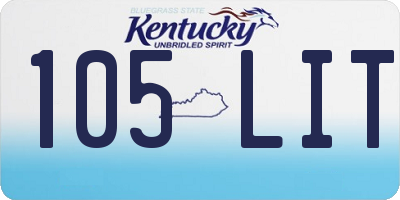 KY license plate 105LIT
