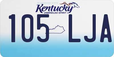 KY license plate 105LJA
