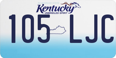 KY license plate 105LJC