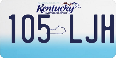 KY license plate 105LJH