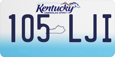 KY license plate 105LJI