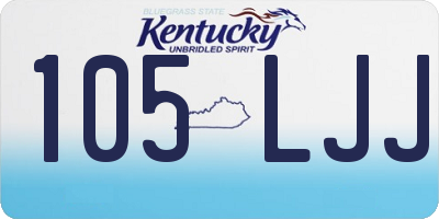 KY license plate 105LJJ