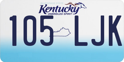KY license plate 105LJK