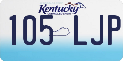 KY license plate 105LJP